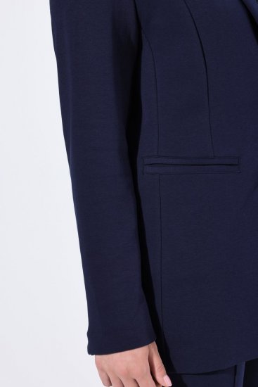 Ulla Popken 812754 Blazer in jersey punto di Roma Blu scuro - Blazer - Blazer Taglie Forti da Donna