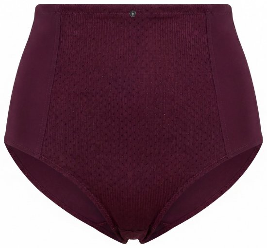 Ulla Popken 813137 Slip modellante a vita alta Bordeaux - Intimo modellante - 
