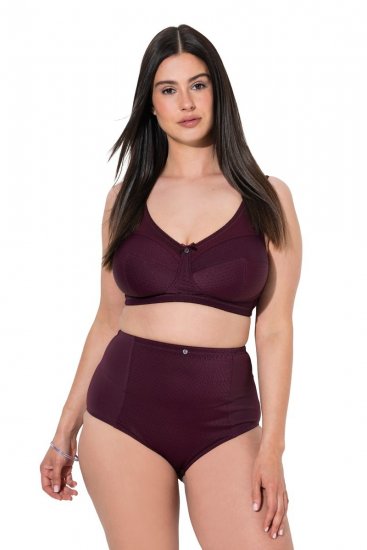 Ulla Popken 813137 Slip modellante a vita alta Bordeaux - Intimo modellante - 