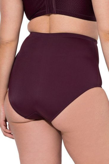 Ulla Popken 813137 Slip modellante a vita alta Bordeaux - Intimo modellante - 