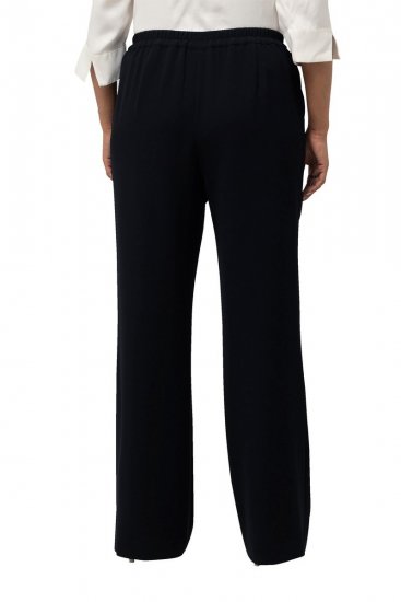 Ulla Popken 813306 Pantaloni da completo larghi con elastico in vita Blu scuro - Pantaloni in tessuto - Pantaloni ampi taglie forti donna