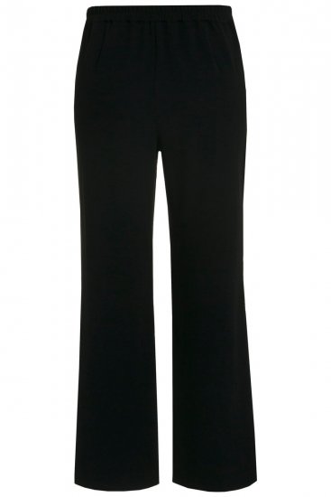 Ulla Popken 813306 Pantaloni da completo larghi con elastico in vita Nero - Pantaloni in tessuto - Pantaloni ampi taglie forti donna