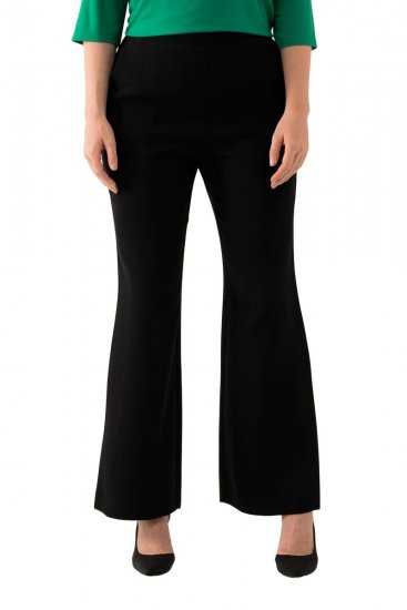 Ulla Popken 813306 Pantaloni da completo larghi con elastico in vita Nero - Pantaloni in tessuto - Pantaloni ampi taglie forti donna