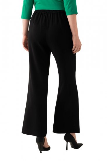 Ulla Popken 813306 Pantaloni da completo larghi con elastico in vita Nero - Pantaloni in tessuto - Pantaloni ampi taglie forti donna
