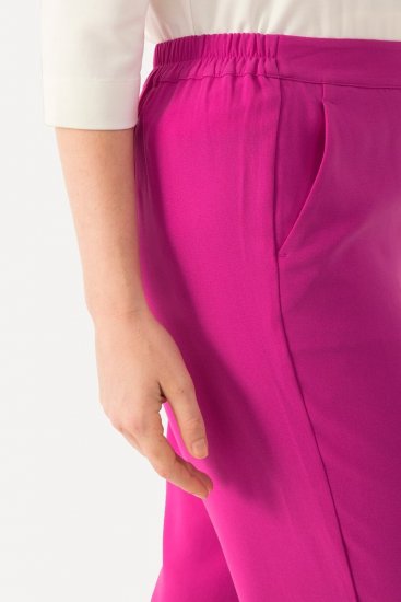 Ulla Popken 813306 Pantaloni da completo larghi con elastico in vita Magenta - Pantaloni in tessuto - Pantaloni ampi taglie forti donna