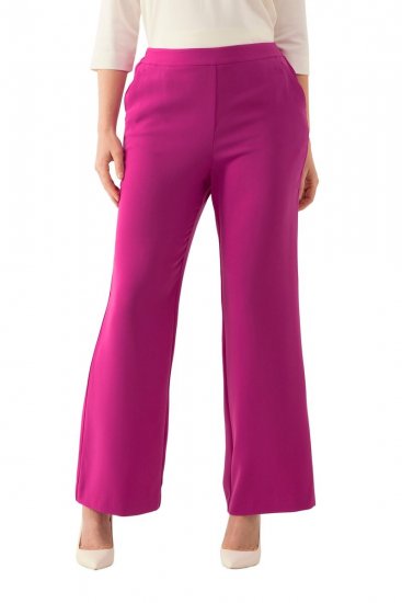 Ulla Popken 813306 Pantaloni da completo larghi con elastico in vita Magenta - Pantaloni in tessuto - Pantaloni ampi taglie forti donna