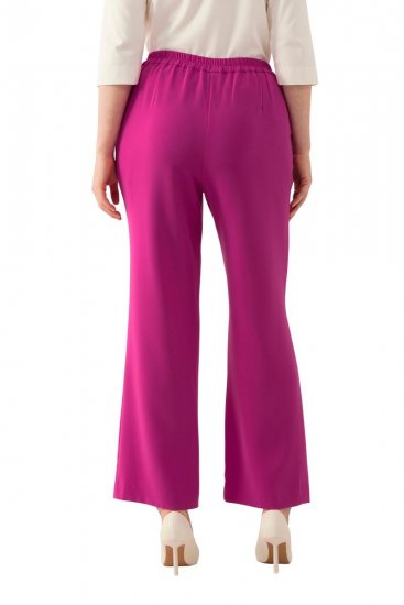 Ulla Popken 813306 Pantaloni da completo larghi con elastico in vita Magenta - Pantaloni in tessuto - Pantaloni ampi taglie forti donna