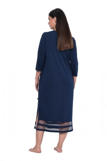 Ulla Popken 815333 Camicia da notte Blu scuro - Camicie da notte - 