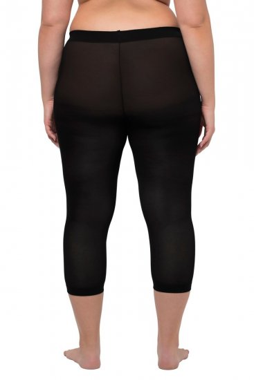 Ulla Popken 815580 Collant senza piede 3/4 con protezione cosce 80 den Nero - Collant & calzini - 