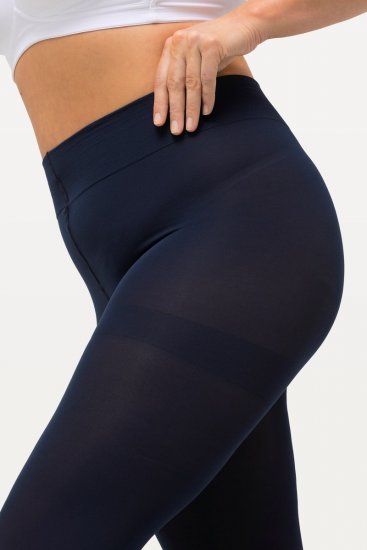 Ulla Popken 815580 Collant senza piede 3/4 con protezione cosce 80 den Blu scuro - Collant & calzini - 