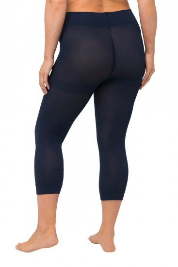 Ulla Popken 815580 Collant senza piede 3/4 con protezione cosce 80 den Blu scuro - Collant & calzini - 
