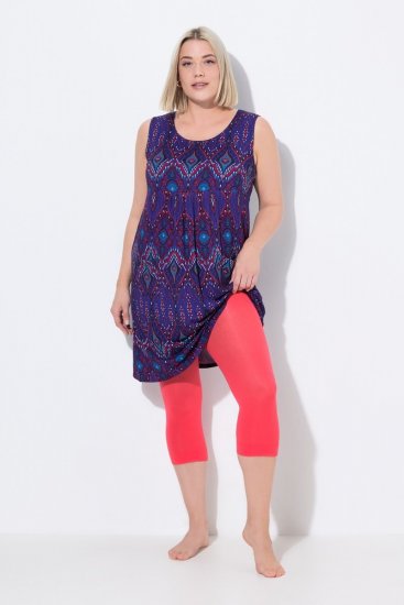 Ulla Popken 815580 Collant senza piede 3/4 con protezione cosce 80 den Rosso chiaro - Collant & calzini - 