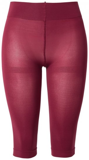 Ulla Popken 815580 Collant senza piede 3/4 con protezione cosce 80 den Rosso - Collant & calzini - 