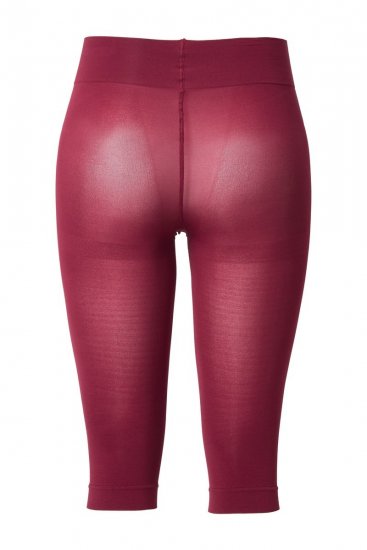 Ulla Popken 815580 Collant senza piede 3/4 con protezione cosce 80 den Rosso - Collant & calzini - 