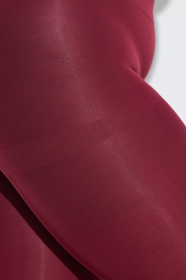 Ulla Popken 815580 Collant senza piede 3/4 con protezione cosce 80 den Rosso - Collant & calzini - 