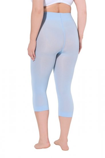 Ulla Popken 815580 Collant senza piede 3/4 con protezione cosce 80 den Azzurro - Collant & calzini - 