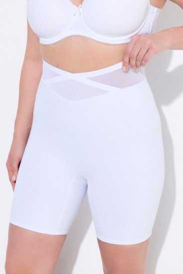 Ulla Popken 816440 Pantaloncini modellanti a vita alta Bianco - Intimo modellante - 