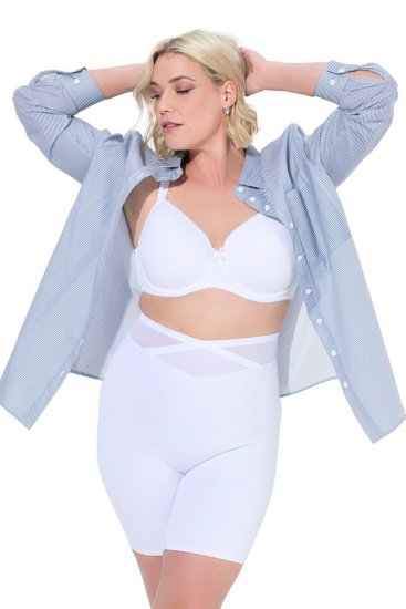 Ulla Popken 816440 Pantaloncini modellanti a vita alta Bianco - Intimo modellante - 