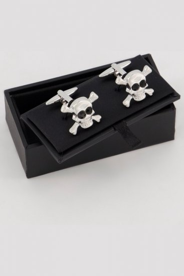 JP1880 816868 Gemelli con teschio Grigio argento - Gioielli - 