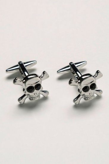 JP1880 816868 Gemelli con teschio Grigio argento - Gioielli - 