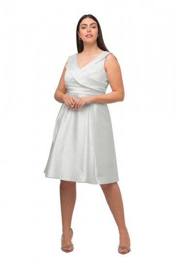 Ulla Popken 817135 Abito da sera Bianco panna - Abiti da sera - Abiti da sera taglie forti