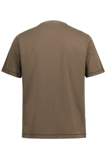 JP1880 Comfortable Fit Vintage Look T-Shirt Light Brown - Magliette - Magliette Uomo Taglie Forti