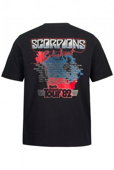 JP1880 Scorpions Blackout Graphic Comfort Fit Band T-Shirt Black - Magliette - Magliette Uomo Taglie Forti