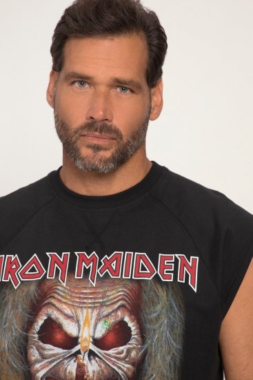 JP1880 Iron Maiden Graphic Comfort Fit Band Tank Top Black - Magliette - Magliette Uomo Taglie Forti