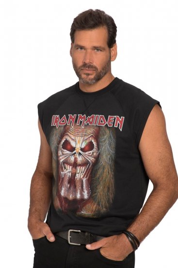 JP1880 Iron Maiden Graphic Comfort Fit Band Tank Top Black - Magliette - Magliette Uomo Taglie Forti