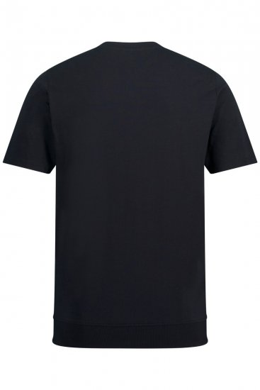 JP1880 818628 T-shirt Henley con vestibilità pancia Nero - Magliette - Magliette Uomo Taglie Forti