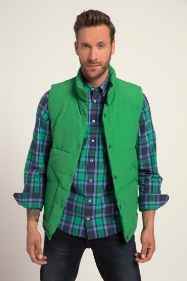 JP1880 818980 Gilet trapuntato in misto cotone Verde chiaro - Giubbotti - Giubbotti Uomo Taglie Forti