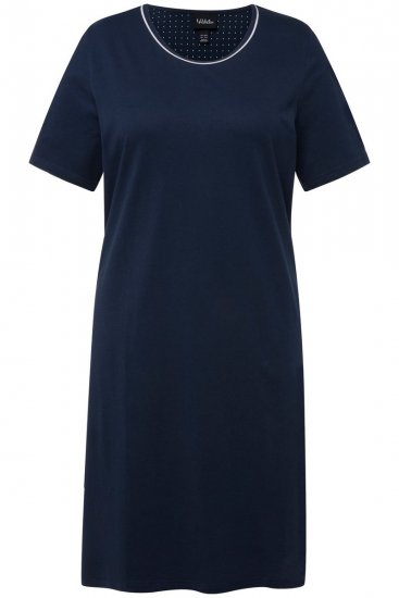 Ulla Popken 819289 Camicia da notte a maniche corte confezione da 2 Blu scuro - Camicie da notte - 