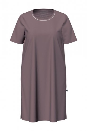 Ulla Popken 819289 Camicia da notte a maniche corte confezione da 2 Marrone - Camicie da notte - 