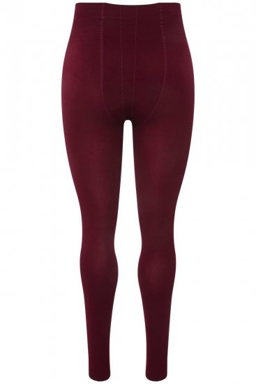 Ulla Popken 819652 Collant senza piede con effetto termico Bordeaux - Collant & calzini - 