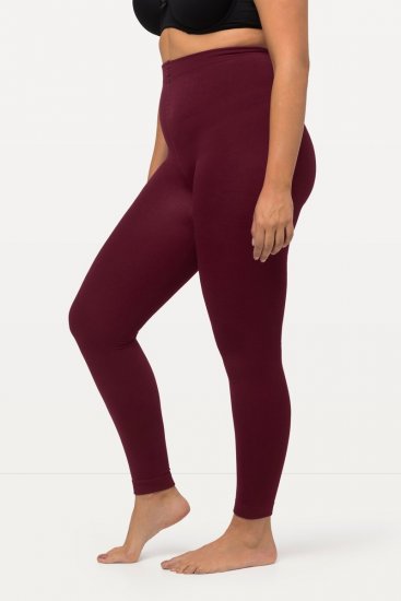 Ulla Popken 819652 Collant senza piede con effetto termico Bordeaux - Collant & calzini - 