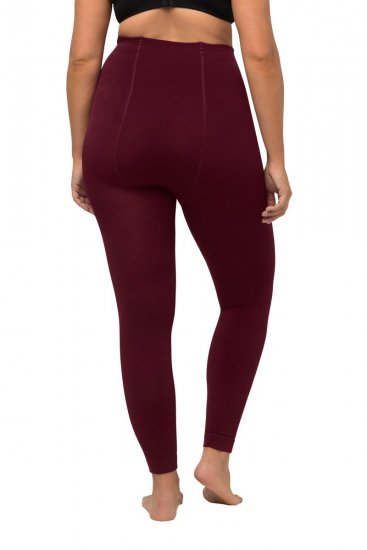 Ulla Popken 819652 Collant senza piede con effetto termico Bordeaux - Collant & calzini - 