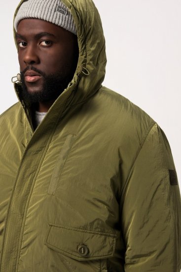 STHUGE Bomber Jacket With Hood Green - Giubbotti - Giubbotti Uomo Taglie Forti