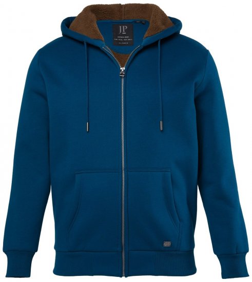 JP1880 820464 Giacca con cappuccio e fodera teddy Blu inchiostro TALL - TALL felpe - Felpe TALL per uomo alto
