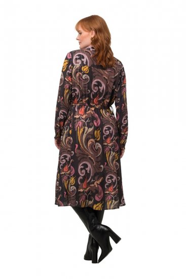 Ulla Popken 820662 Abito fantasia Nero - Abiti da sera - Abiti da sera taglie forti