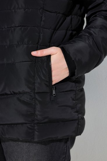 Ulla Popken 820889 Cappotto trapuntato Nero - Cappotti - Cappotti taglie forti da donna