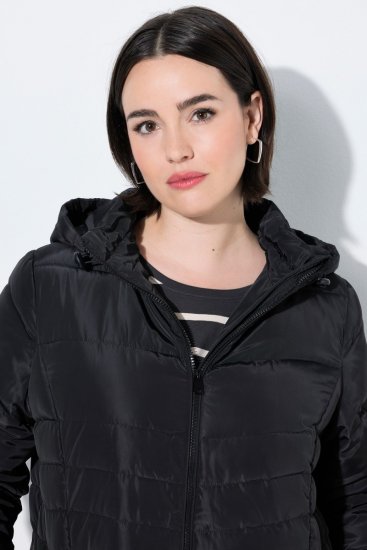 Ulla Popken 820889 Cappotto trapuntato Nero - Cappotti - Cappotti taglie forti da donna