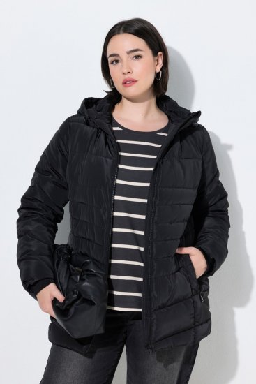 Ulla Popken 820889 Cappotto trapuntato Nero - Cappotti - Cappotti taglie forti da donna