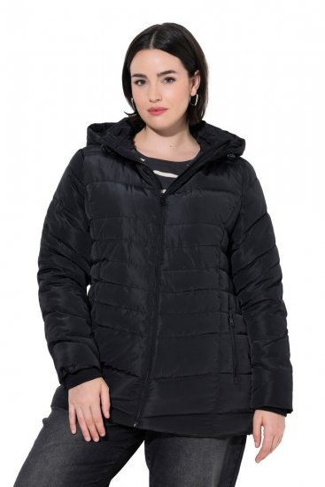 Ulla Popken 820889 Cappotto trapuntato Nero - Cappotti - Cappotti taglie forti da donna