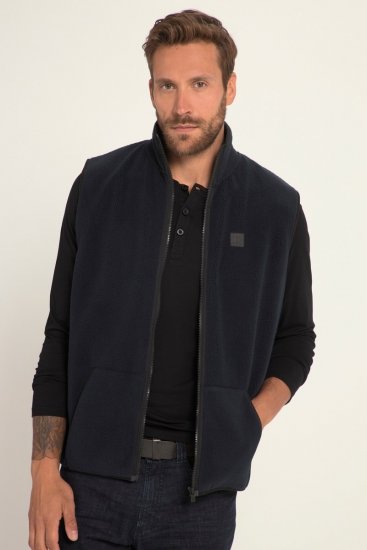 JP1880 Fleece Gilet Stomach Fit Navy - Giubbotti - Giubbotti Uomo Taglie Forti