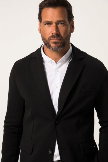 JP1880 New York Flexnamic Blazer in jersey con tasche a pattina Nero - Abiti - Abiti da Uomo Taglie Forti