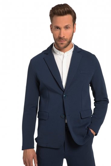 JP1880 New York Flexnamic Blazer in jersey con tasche a pattina Blu notte - Abiti - Abiti da Uomo Taglie Forti