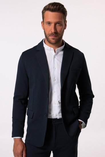 JP1880 New York Flexnamic Blazer in jersey con tasche a pattina Blu scuro - Abiti - Abiti da Uomo Taglie Forti