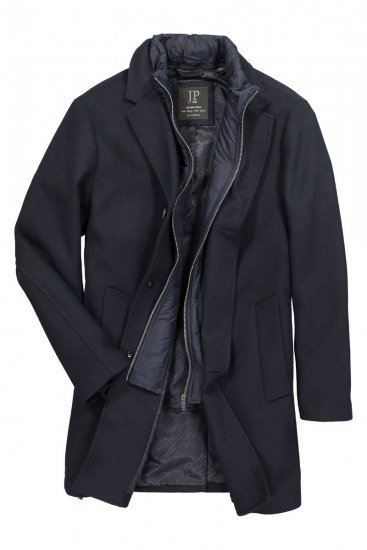 JP1880 821066 Trapuntato Cappotto in lana Blu navy - Giubbotti - Giubbotti Uomo Taglie Forti