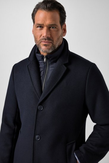 JP1880 821066 Trapuntato Cappotto in lana Blu navy - Giubbotti - Giubbotti Uomo Taglie Forti
