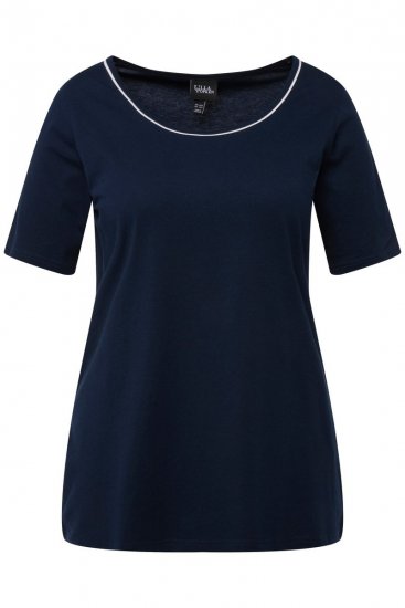 Ulla Popken 821244 Pigiama a pois Blu scuro - Pigiami/Loungewear - 